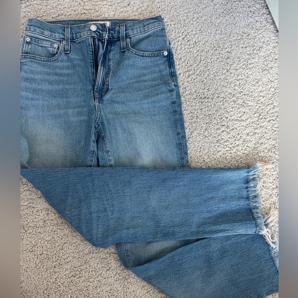 Madewell Denim Jeans with Frayed Bottoms